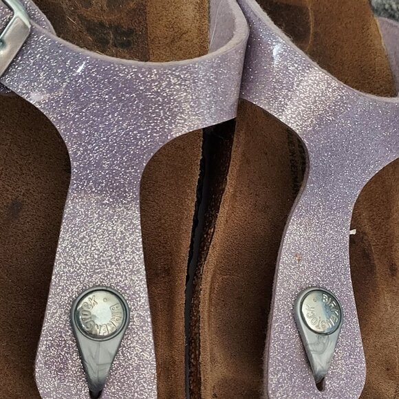 Girls purple glitter Birkenstocks Size 2 - Picture 3 of 5